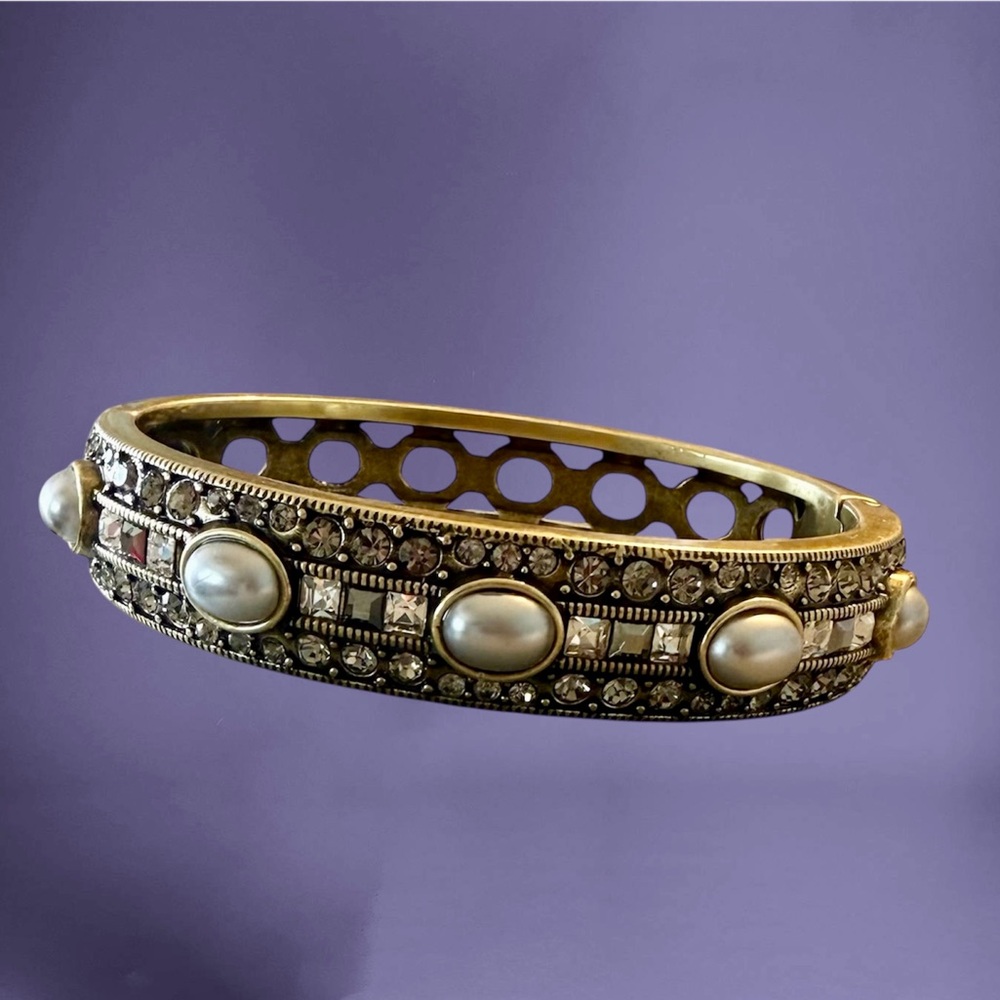 Heidi Daus Gold and Silver Pearl Bracelet